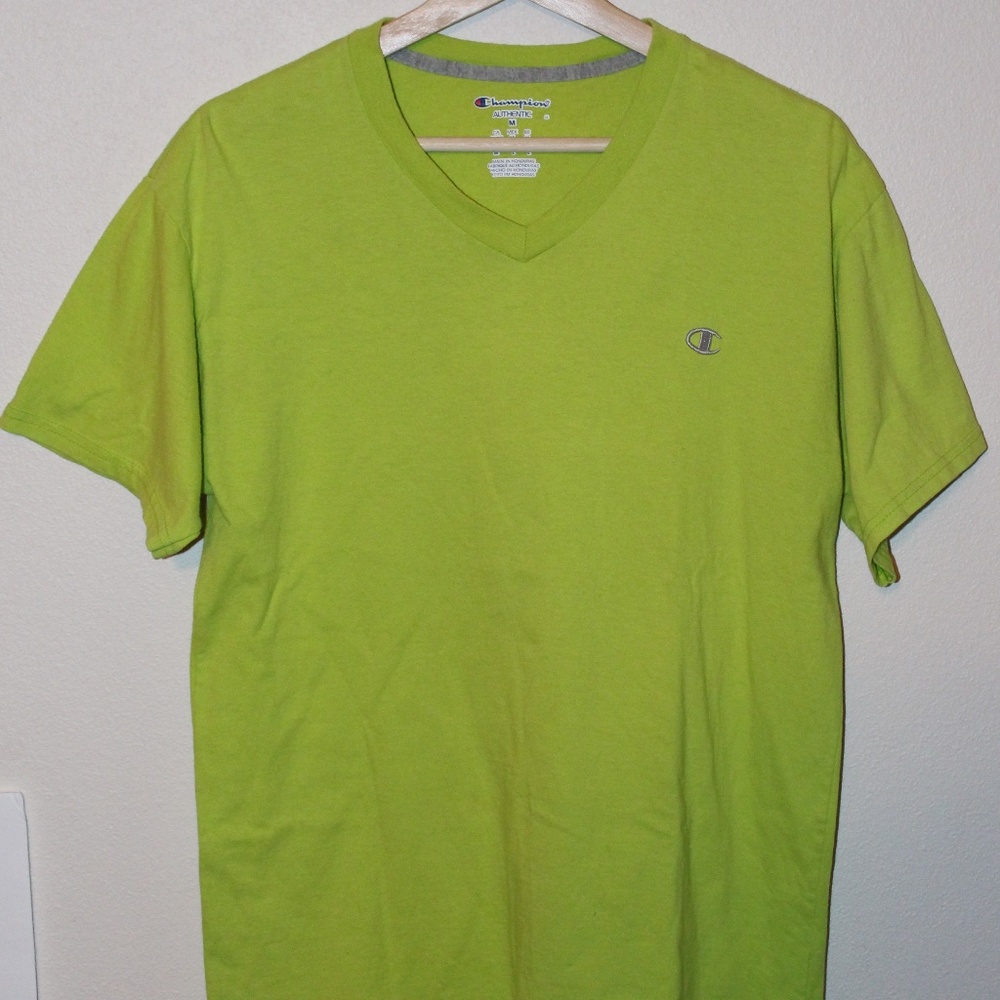 Champion V-neck T-shirt Neon - M